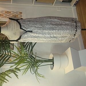 Mint 100% Silk Black and White dress